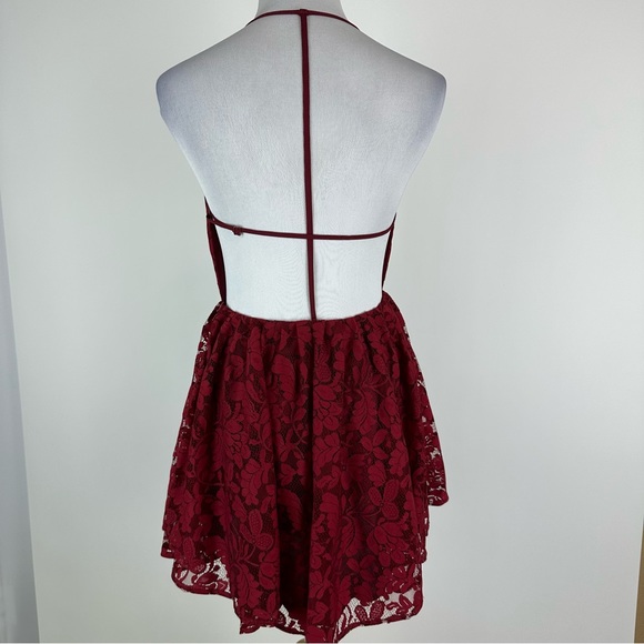 NBD X Revolve Red Lace Get Out Dress Medium - Picture 11 of 16